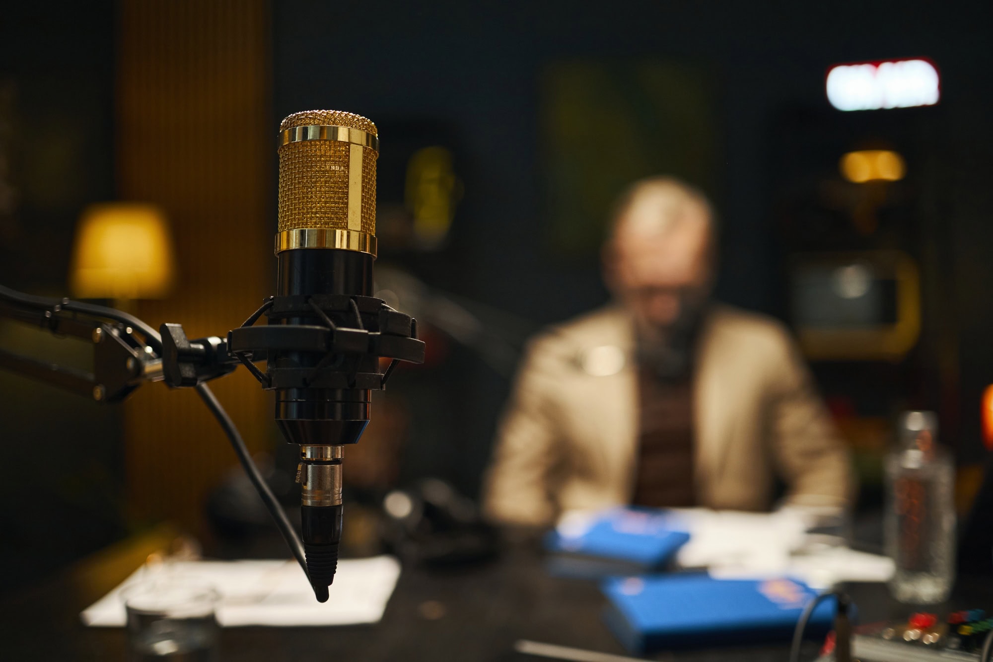 Professional Microphone For Podcast In Studio